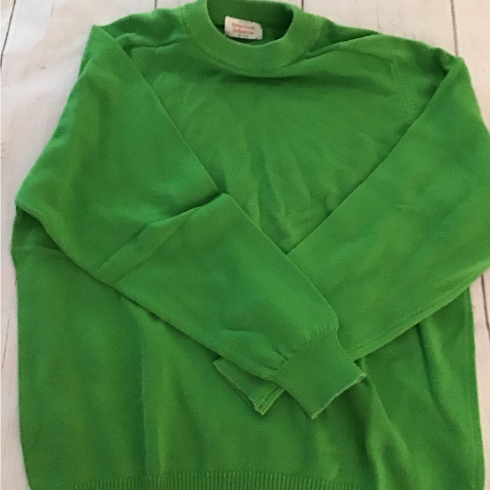 United Colors Of Benetton Bright Green Crewneck Sweater, Mens